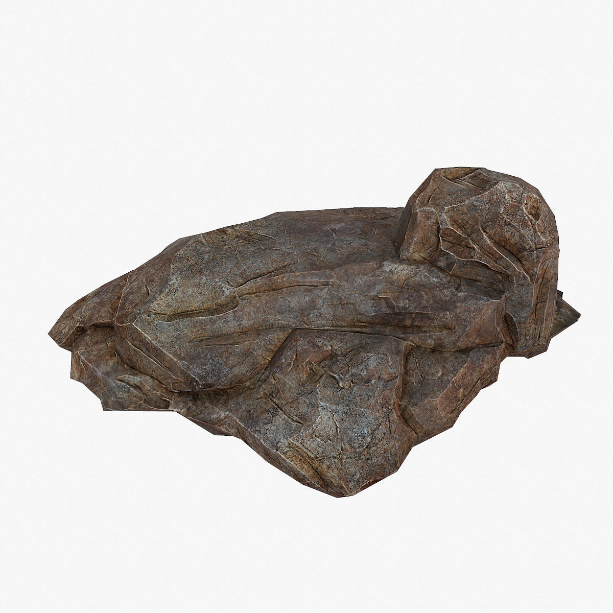 Big Stone low poly Low-poly 3D model_3