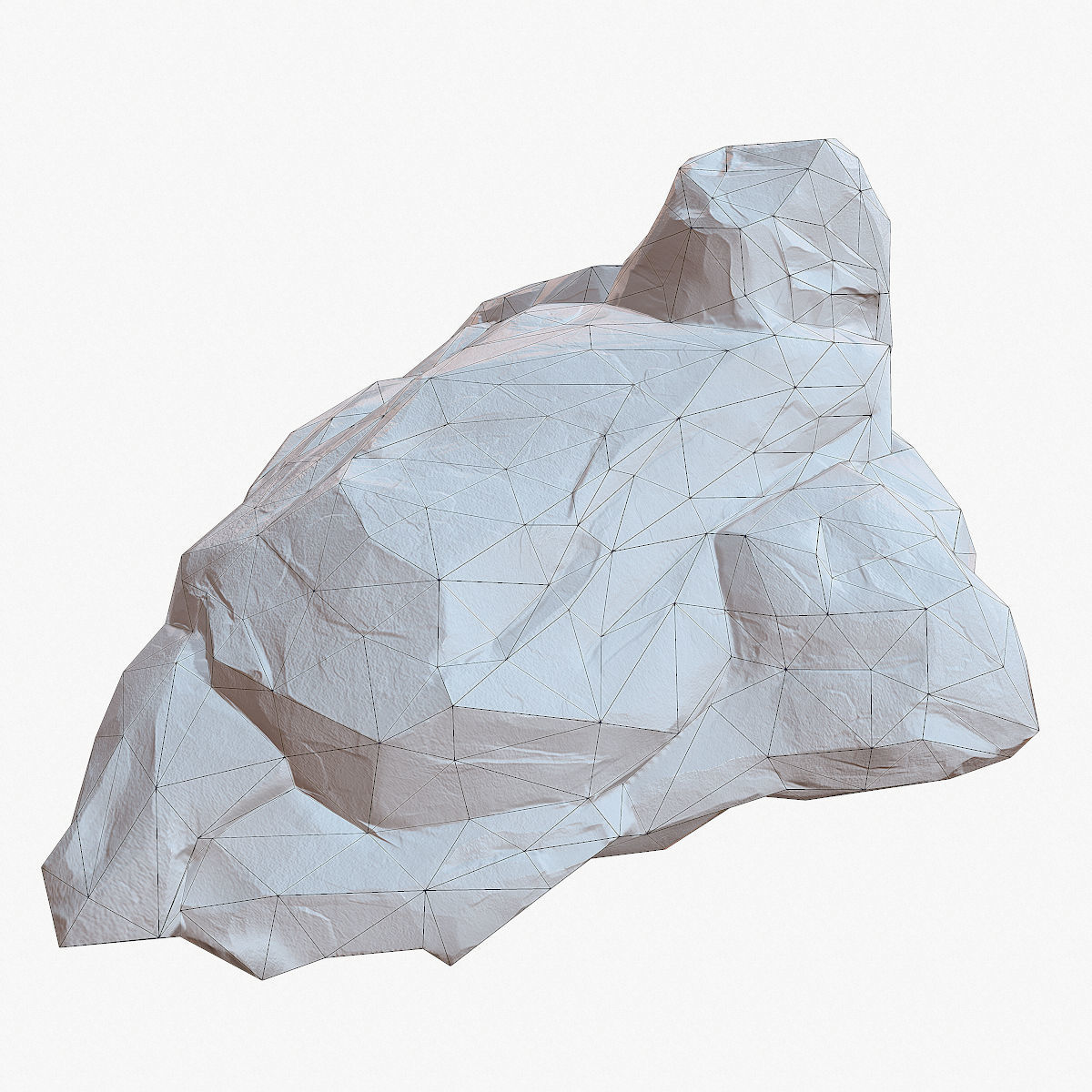 Big Stone low poly Low-poly 3D model_9