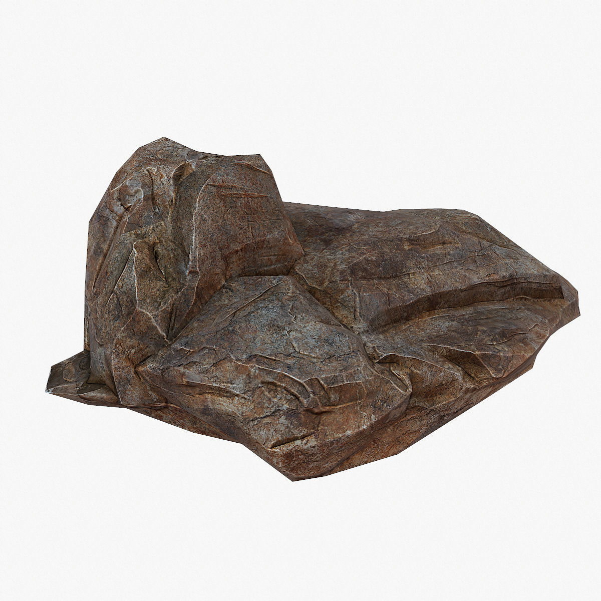 Big Stone low poly Low-poly 3D model_6