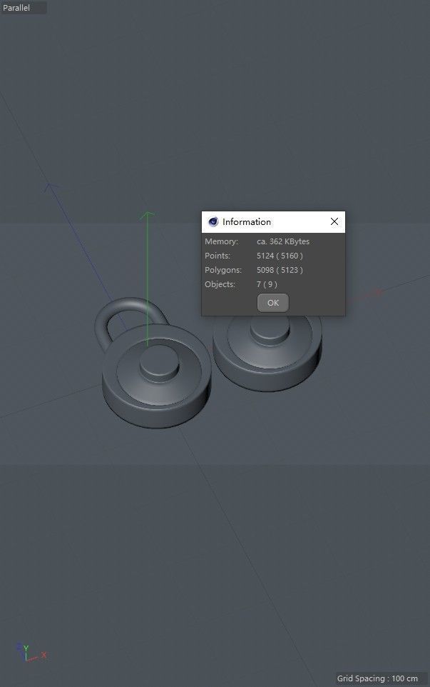 combination lock lock 3D model_3