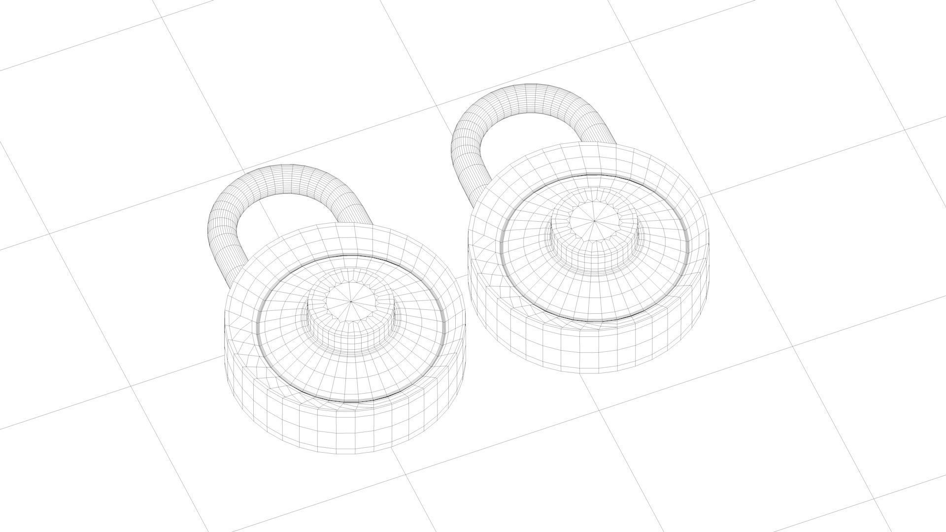 combination lock lock 3D model_2