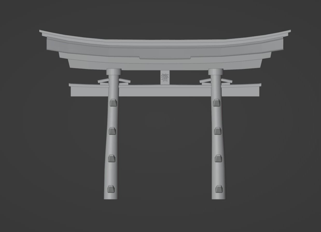 Torii Chopsticks Holder and Showcase  3D print model_4