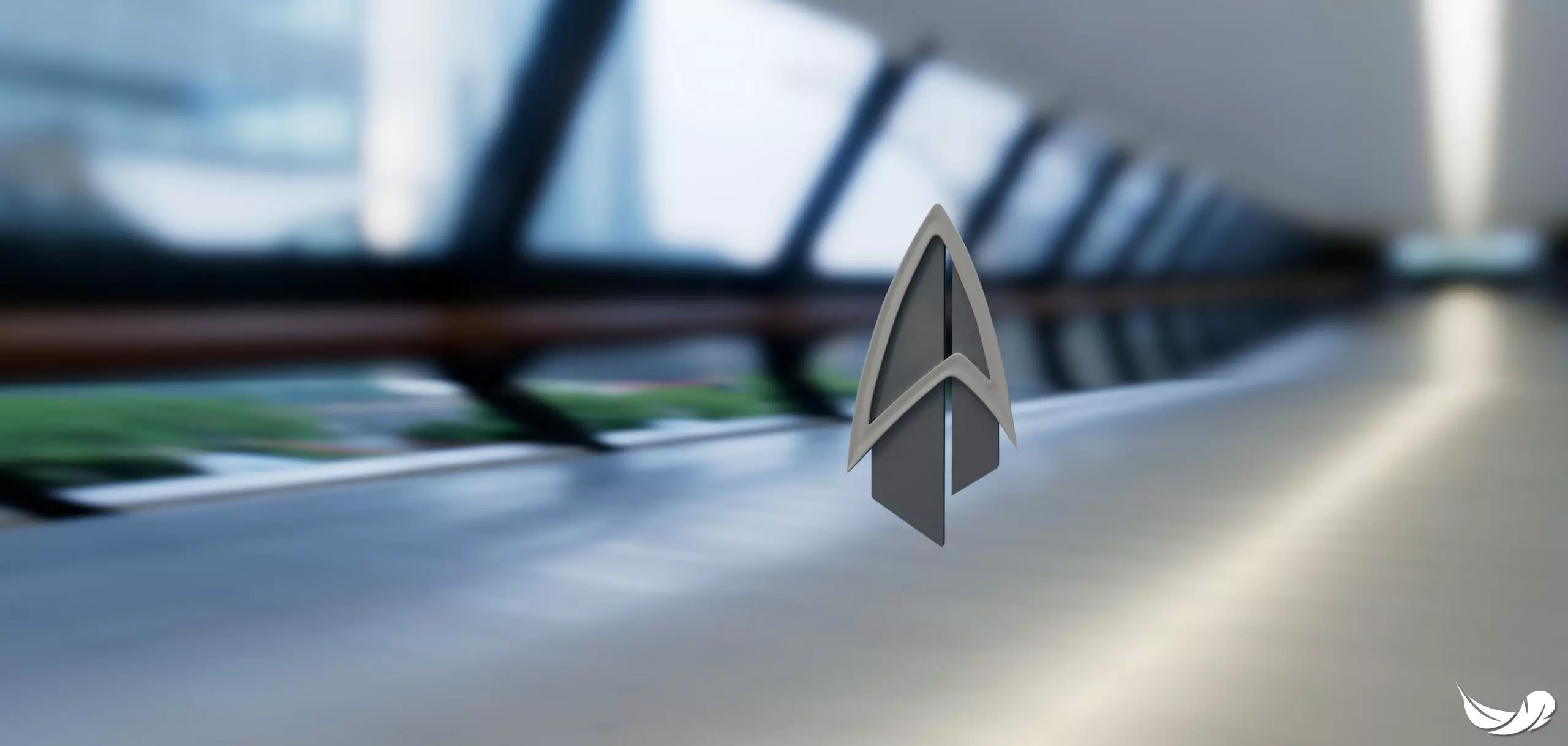 Star Trek Picard Combadge with internals 3D print model_0