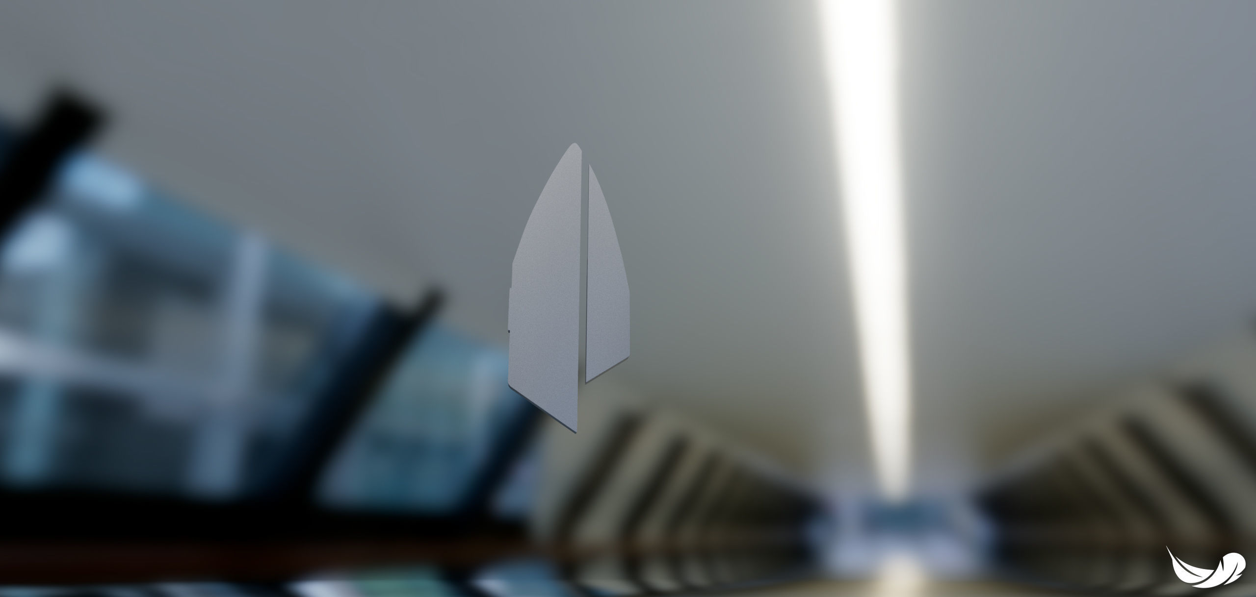 Star Trek Picard Combadge with internals 3D print model_5