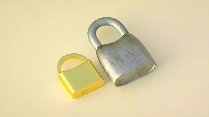 lock door lock combination lock 3D model