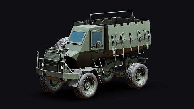 Buffel military vehicle Low-poly 3D model