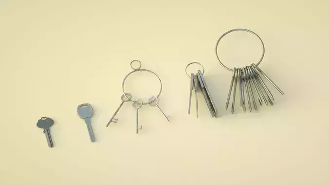 key old key treasure chest key keychain modern key