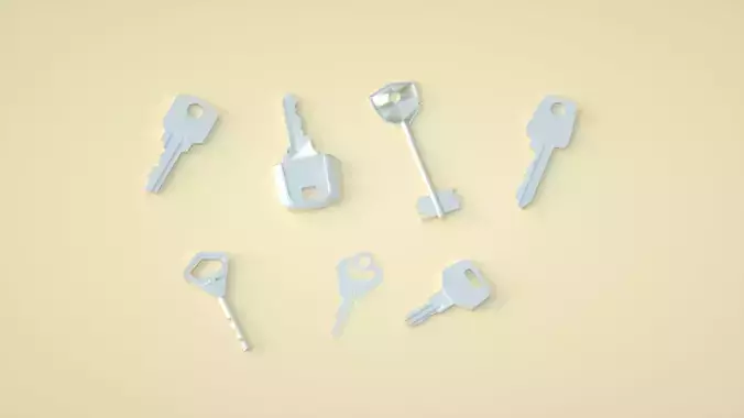 key old key treasure chest key keychain modern key