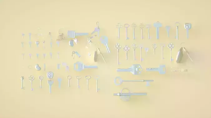 key old key treasure chest key keychain modern key