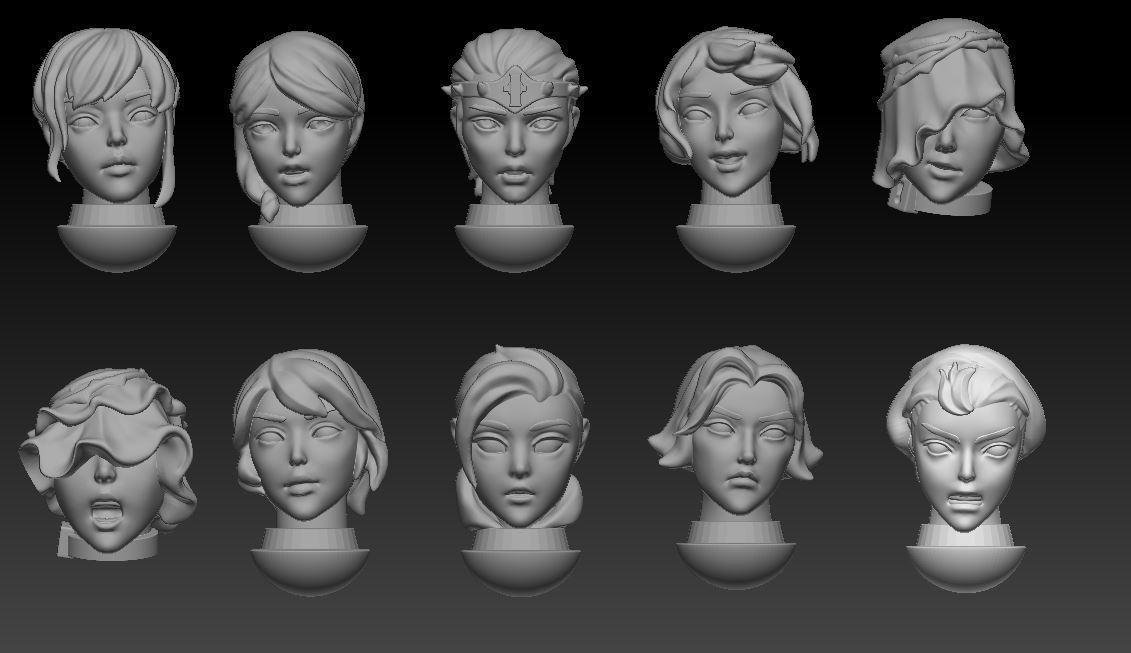 Wargame Custom heads bits- warnums   3D print model_1