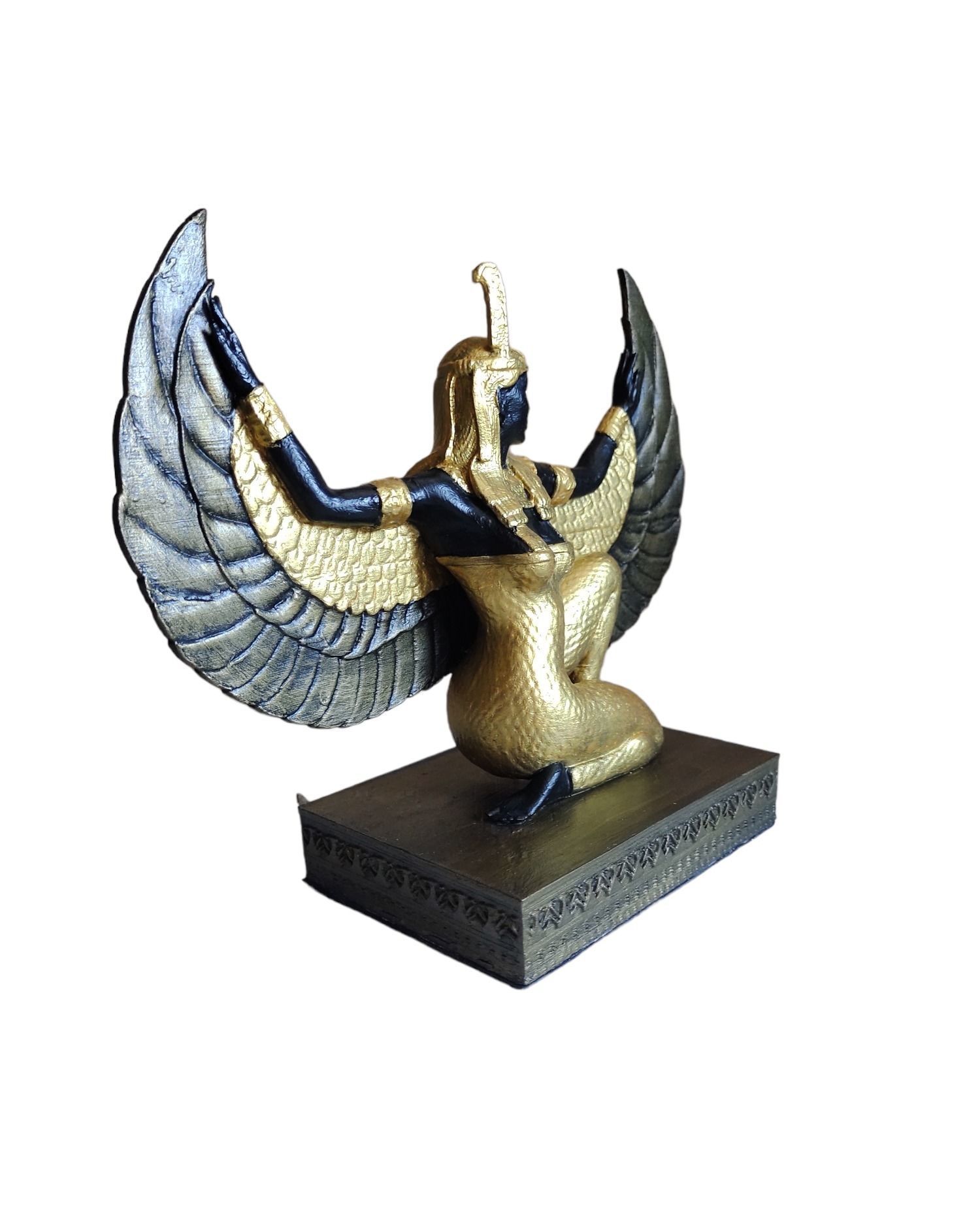 Maat egyptian goddess statue for 3d print 3D print model_3