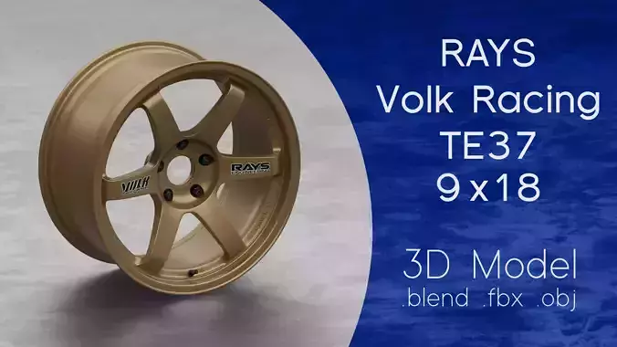 RAYS Volk Racing TE37 Rim 3D Model