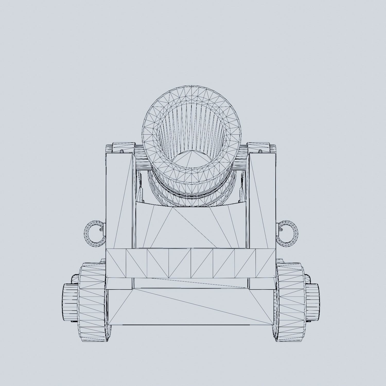 Rustic Ship Cannon 3D Model Low-poly 3D model_9