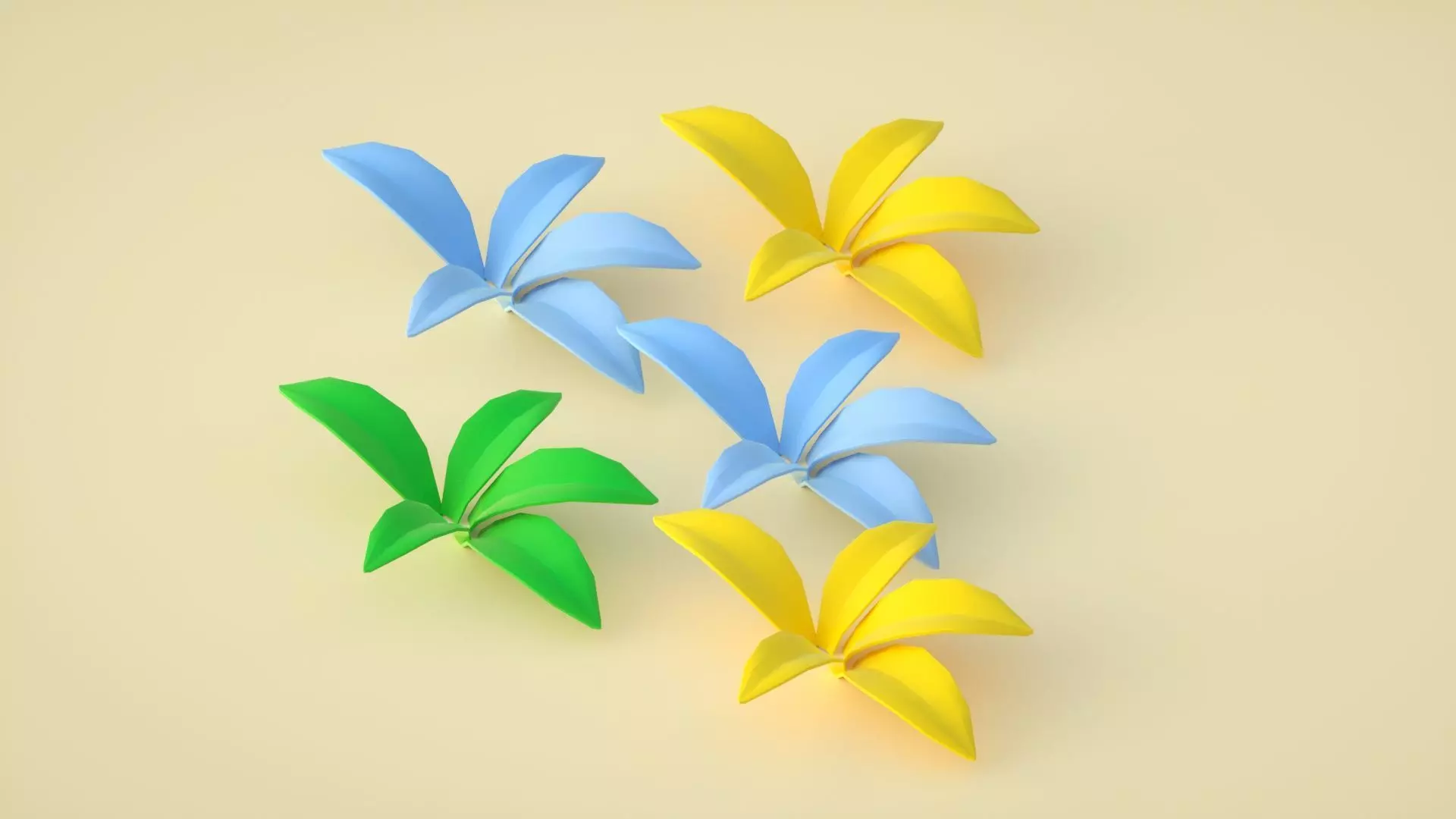 cartoon grass 3D model