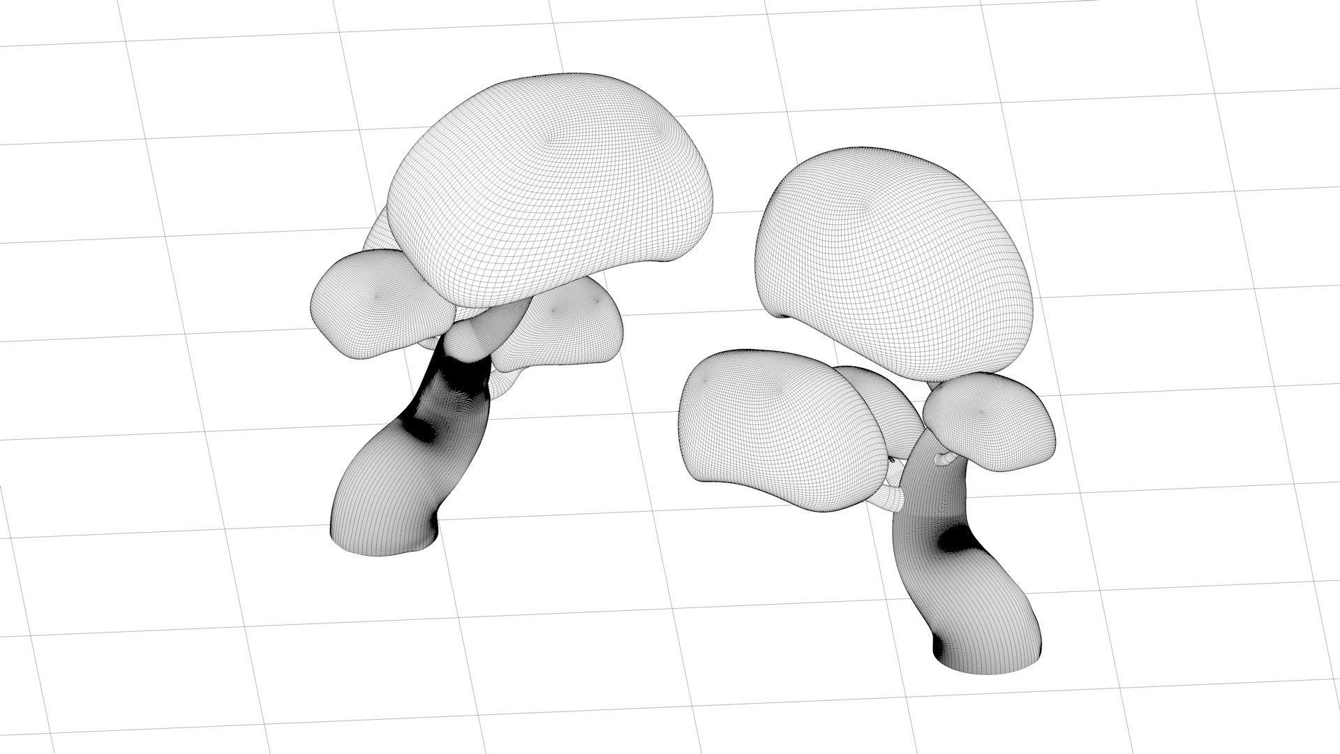 cartoon tree 3D model_2