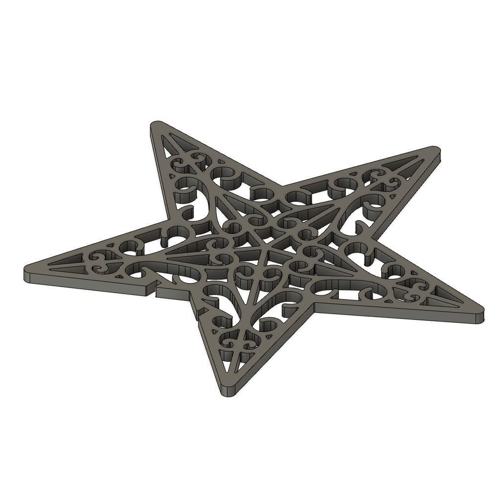 Christmas Wall Decoration Star 3D print model_1