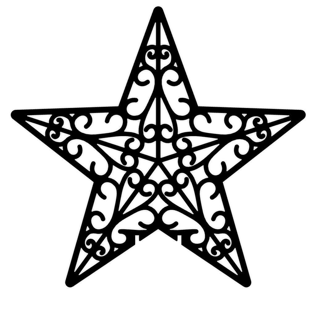 Christmas Wall Decoration Star 3D print model_2