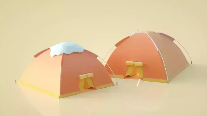 cartoon snow tent
