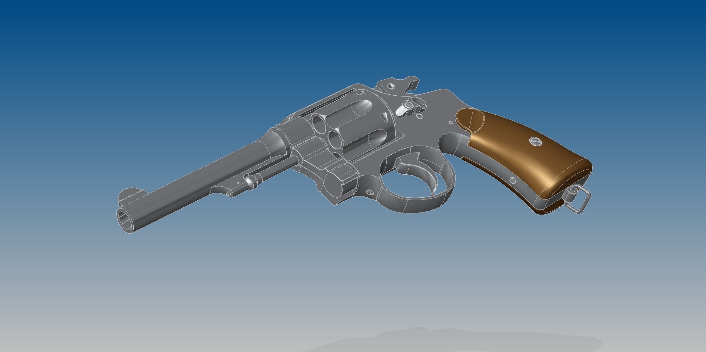 M1917 revolver 3D model_6
