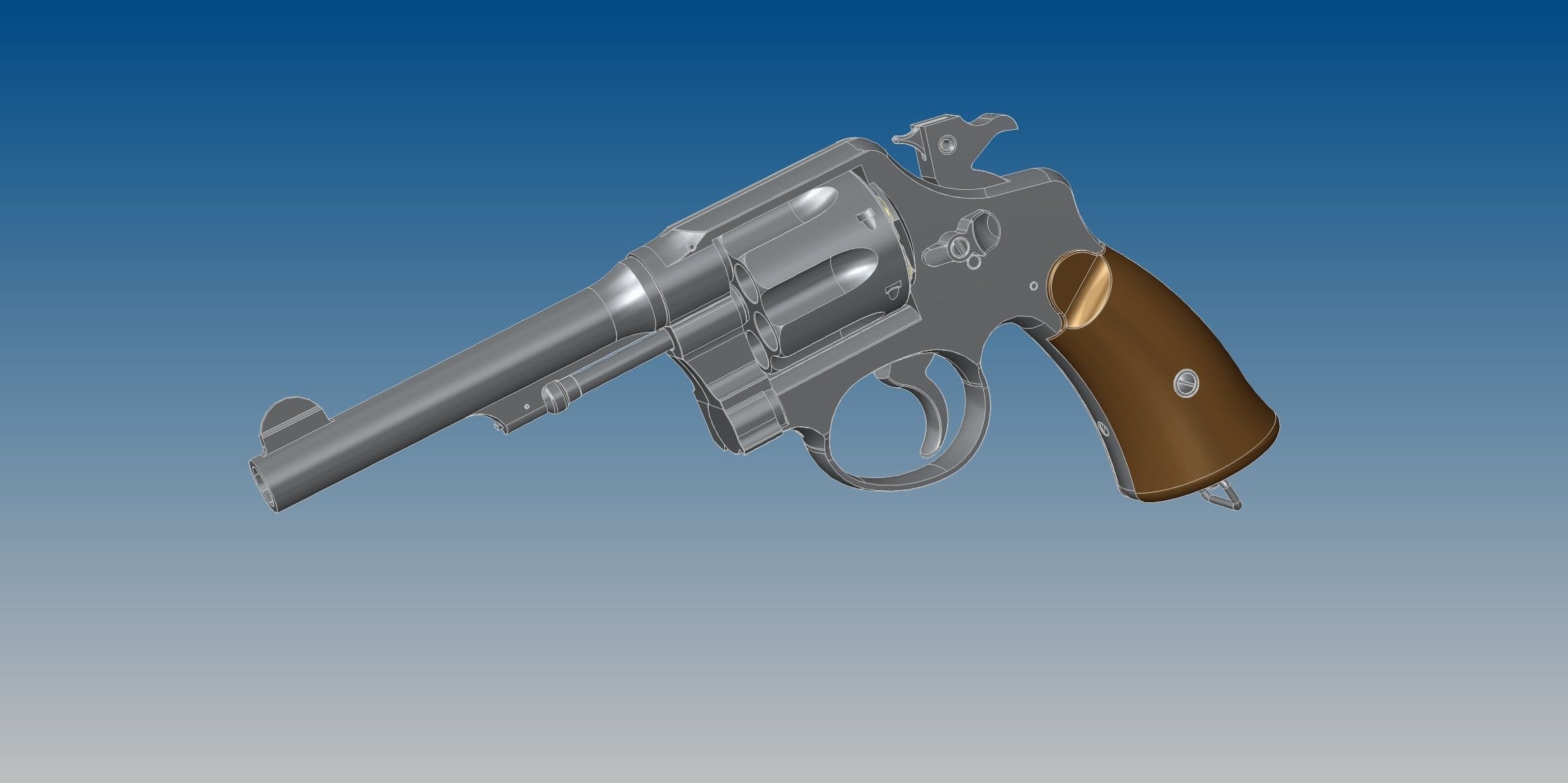 M1917 revolver 3D model_5