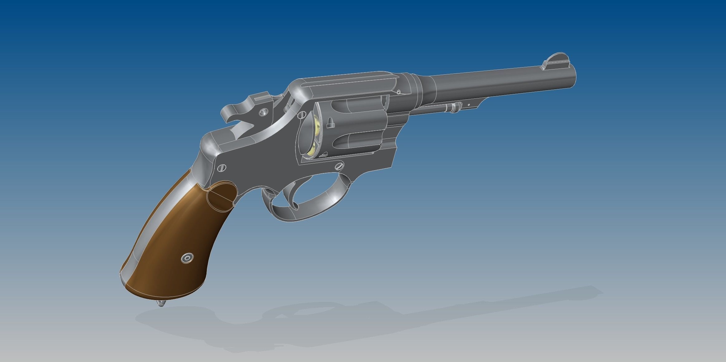 M1917 revolver 3D model_7