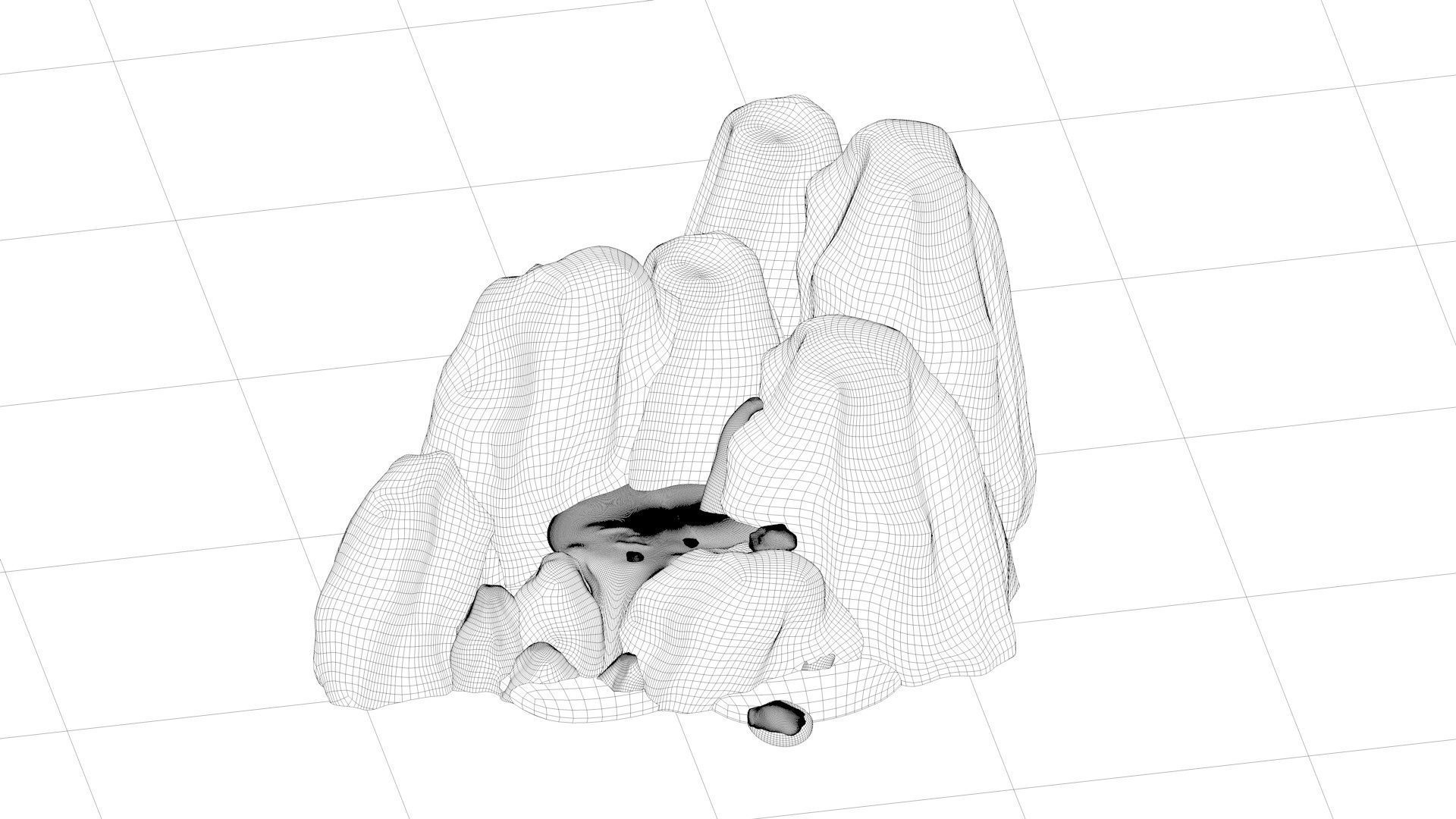 cartoon stone 3D model_1