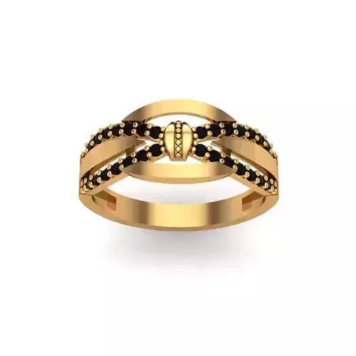Jewelry gold ring with diamonds