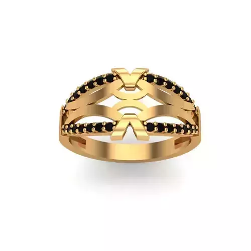 Jewelry gold ring with diamonds