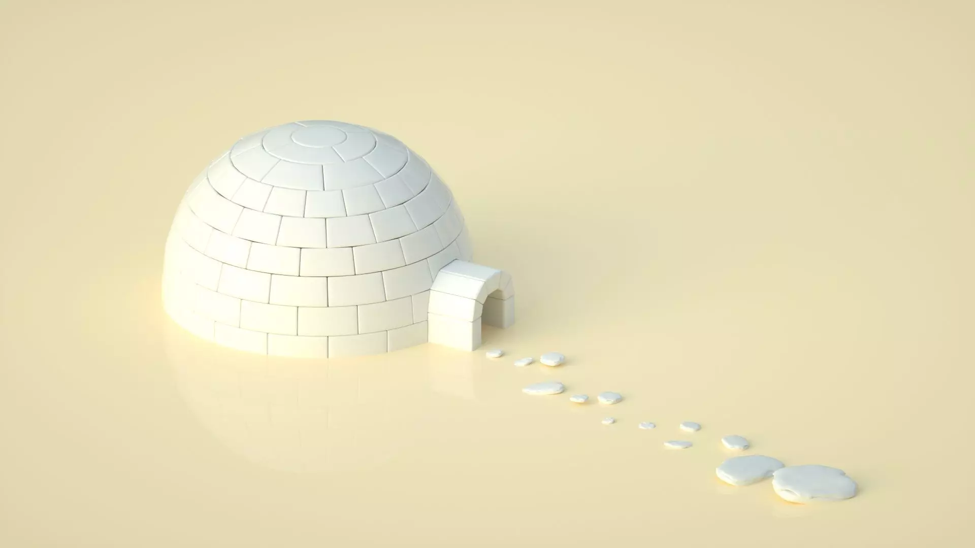 cartoon igloo 3D model