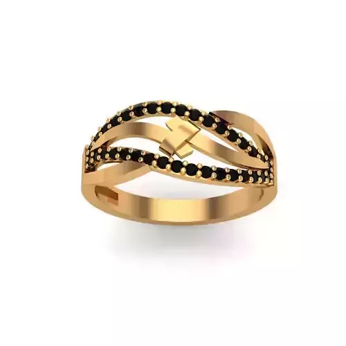 Jewelry gold ring with diamonds