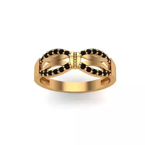 Jewelry gold ring with diamonds