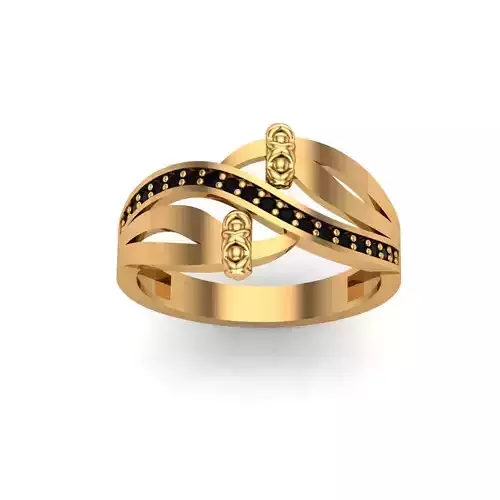 Jewelry gold ring with diamonds