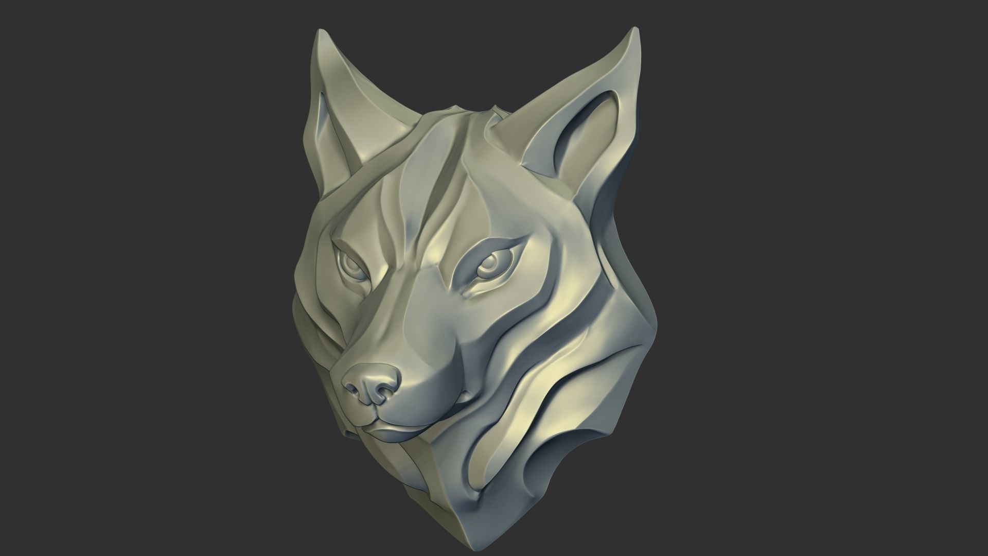 Wolf head pendant 3D Print model 3D print model_8