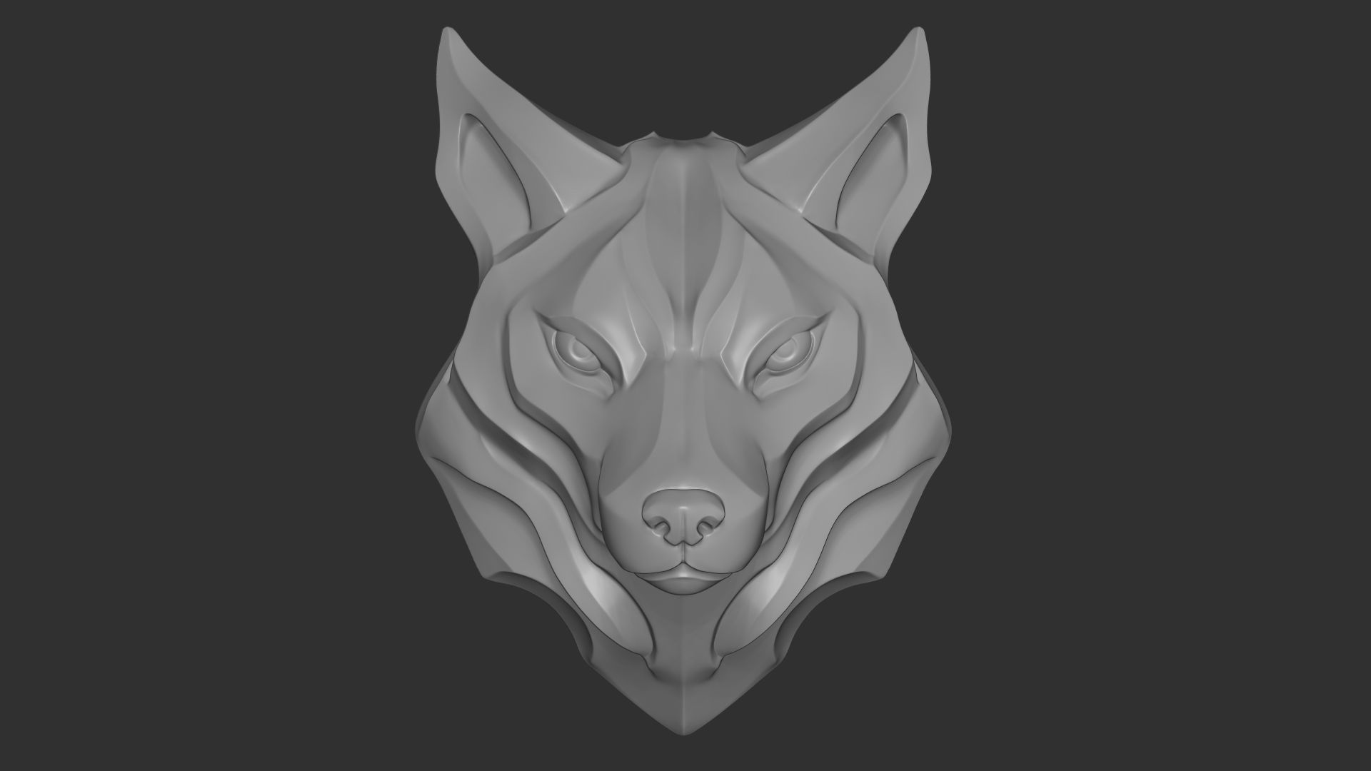 Wolf head pendant 3D Print model 3D print model_5