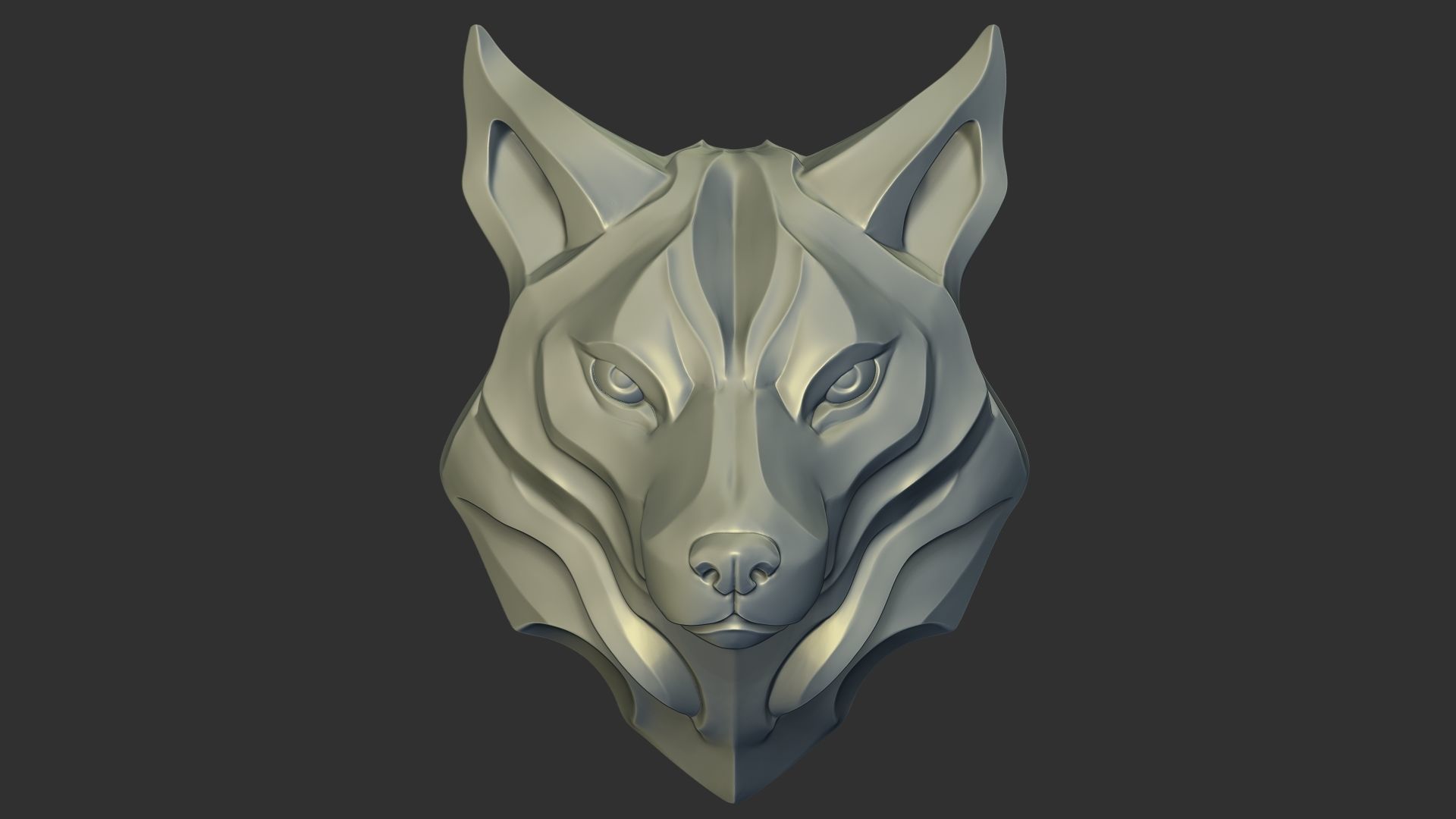 Wolf head pendant 3D Print model 3D print model_11
