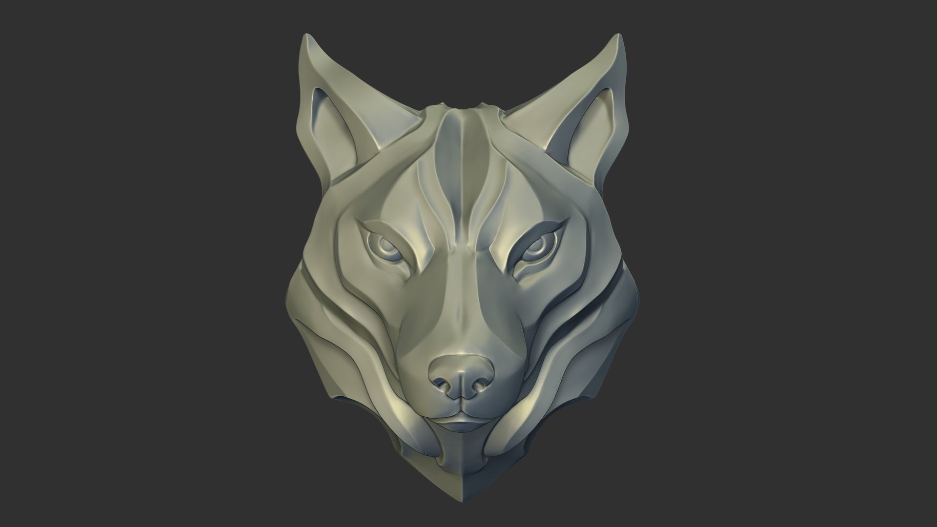 Wolf head pendant 3D Print model 3D print model_10