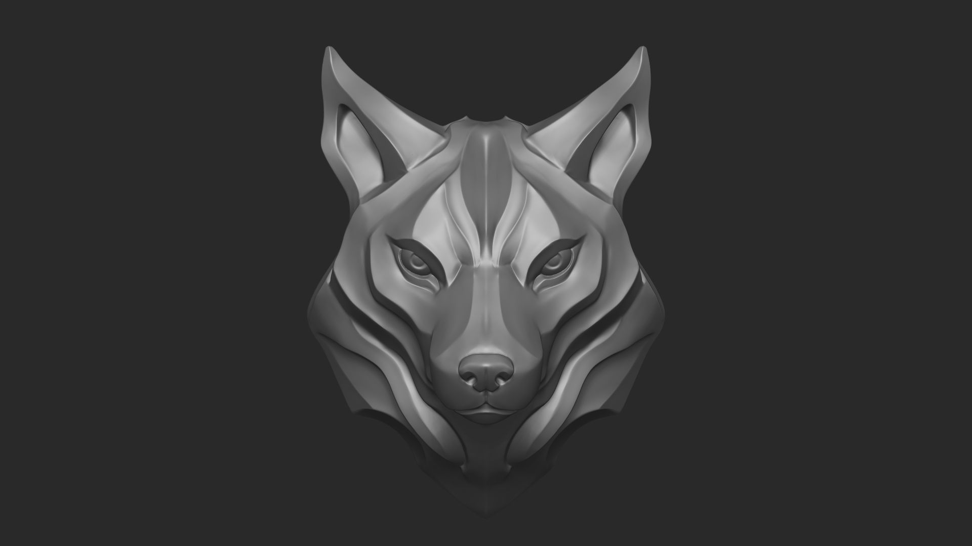 Wolf head pendant 3D Print model 3D print model_9