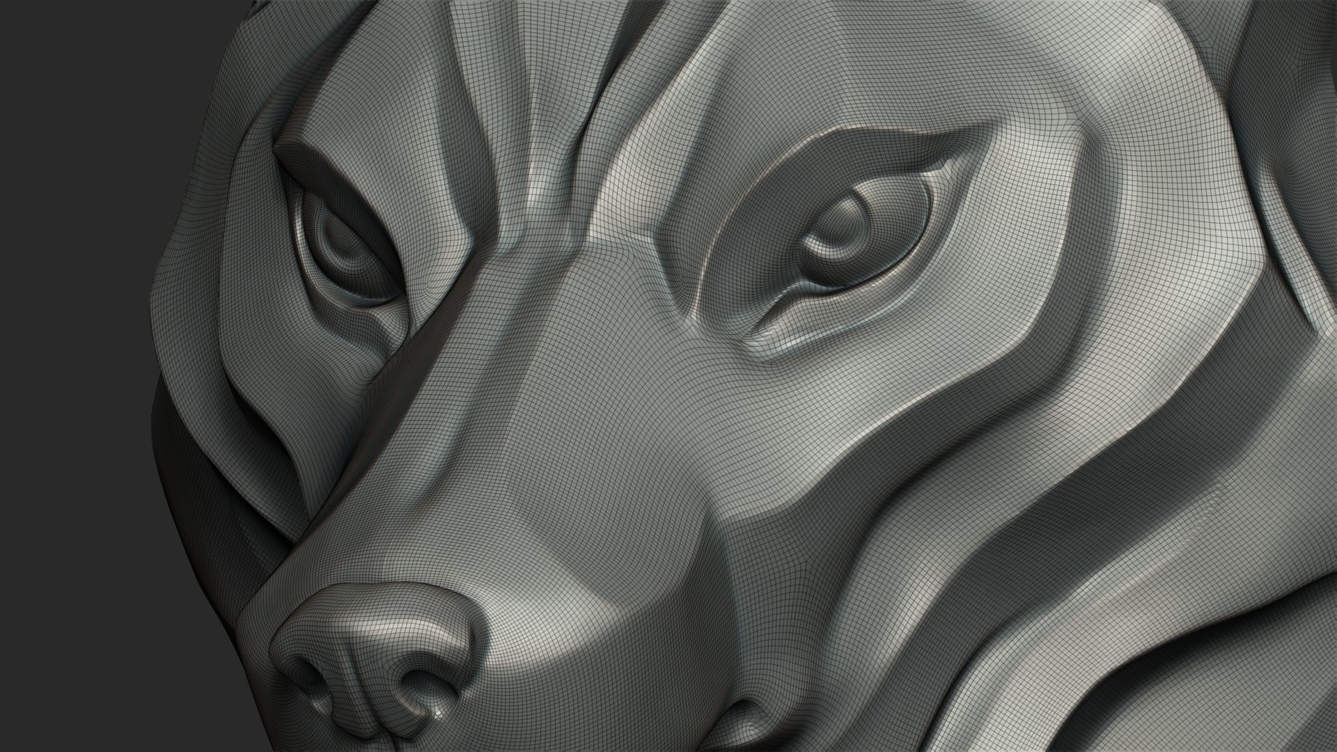 Wolf head pendant 3D Print model 3D print model_2