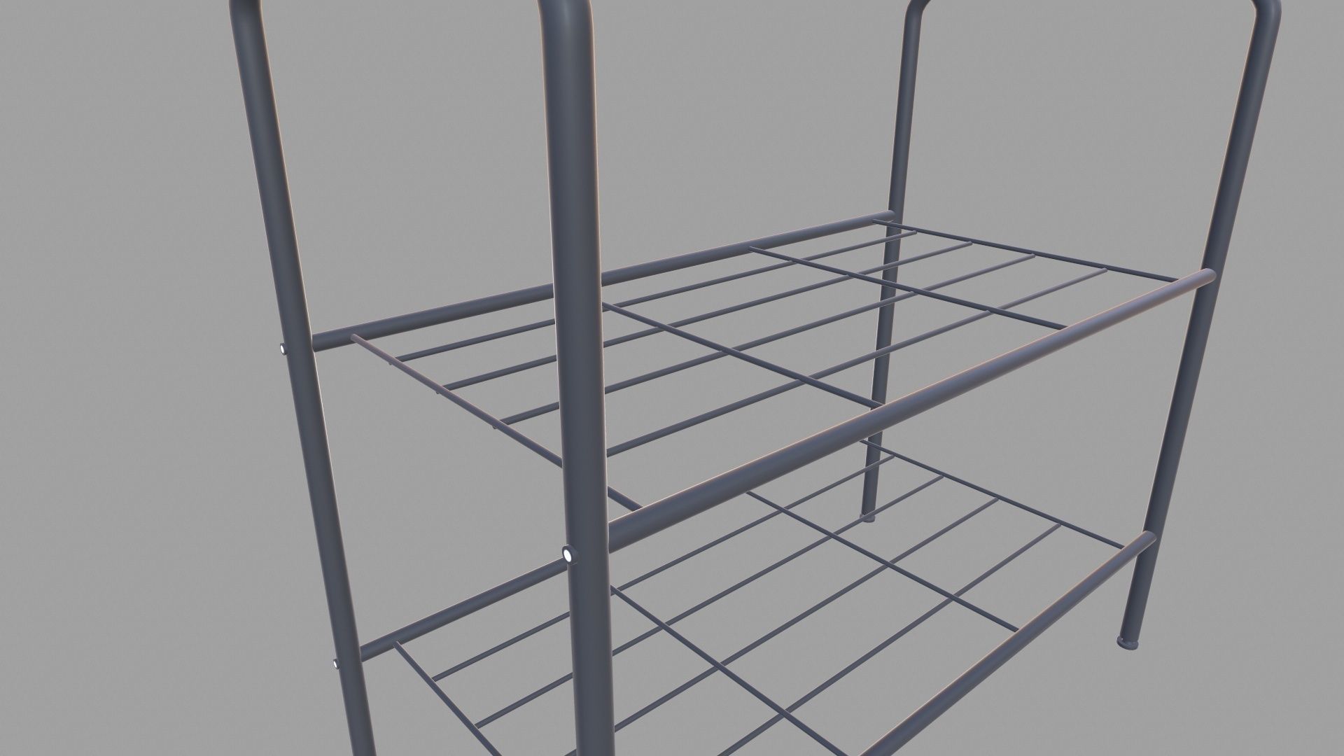 Black Metal Garment Rack 3D model | CGTrader