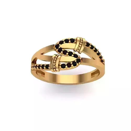 Jewelry gold ring with diamonds