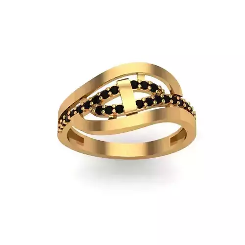 Jewelry gold ring with stones
