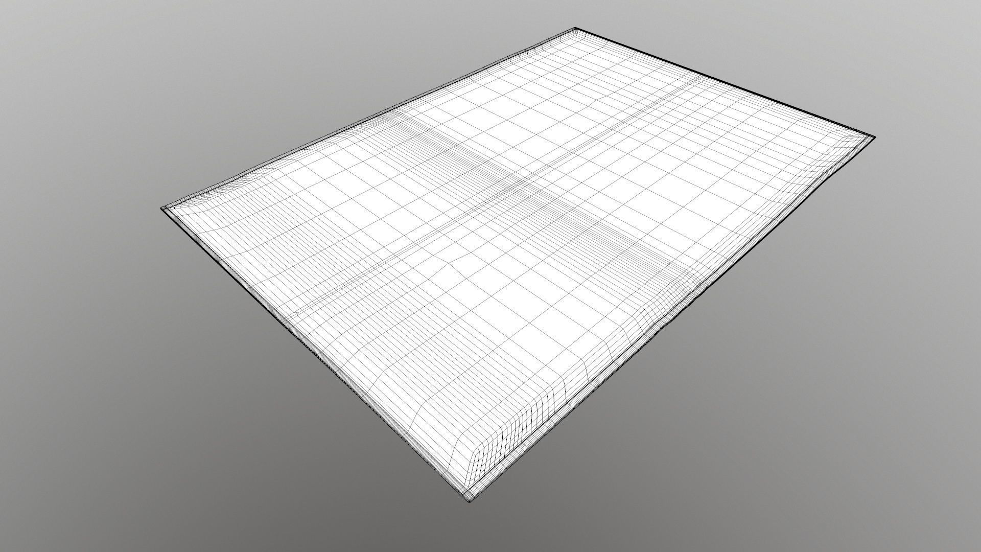 Doormat rug with squares 3D model_10