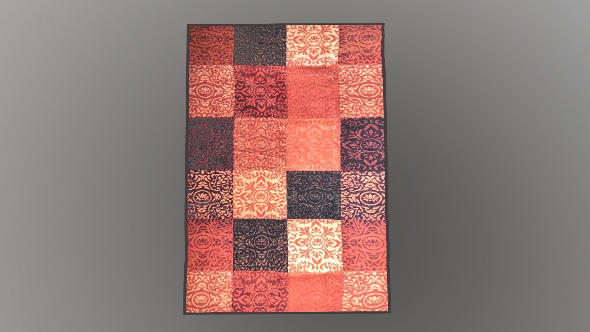 Doormat rug with squares 3D model_7