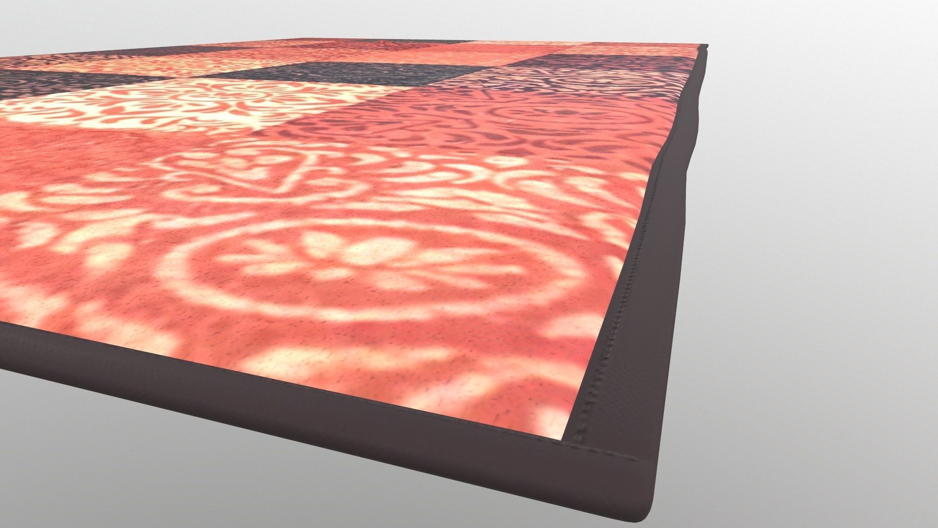 Doormat rug with squares 3D model_4