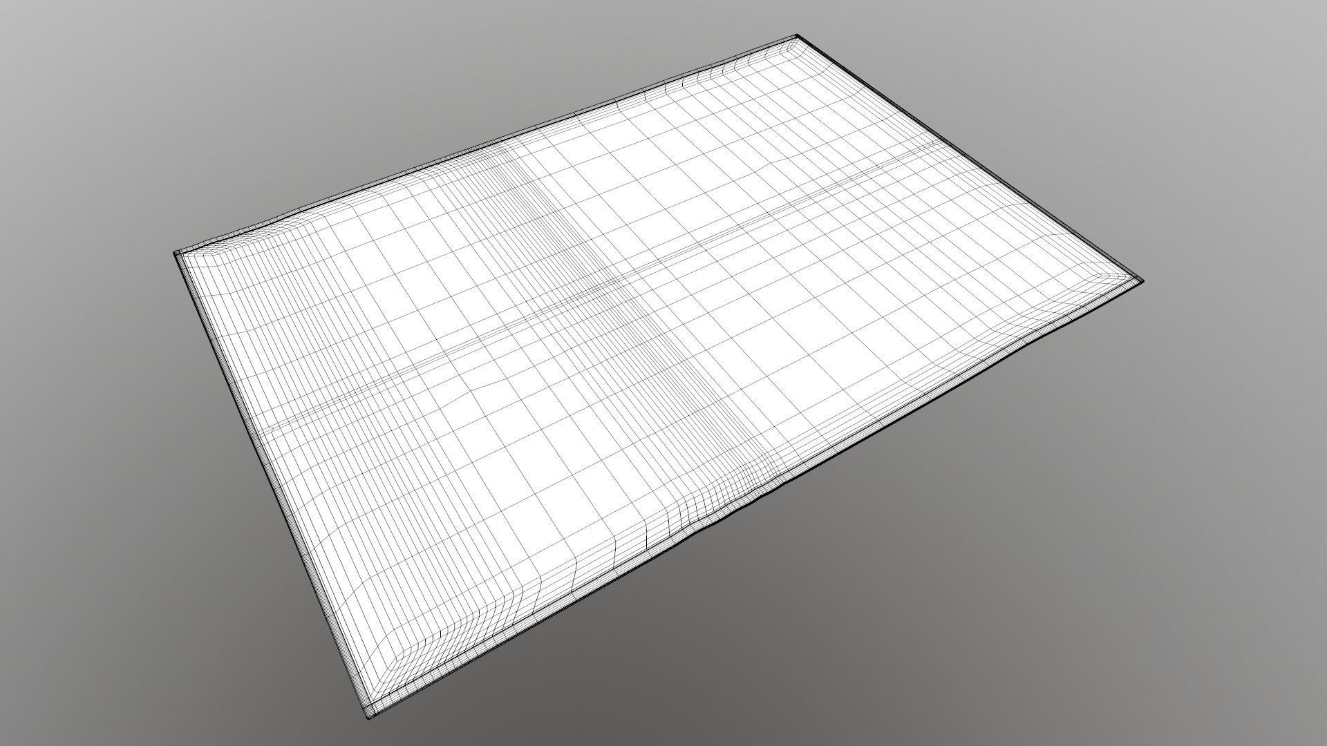 Doormat rug with squares 3D model_11