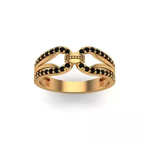 Jewelry gold ring with diamonds