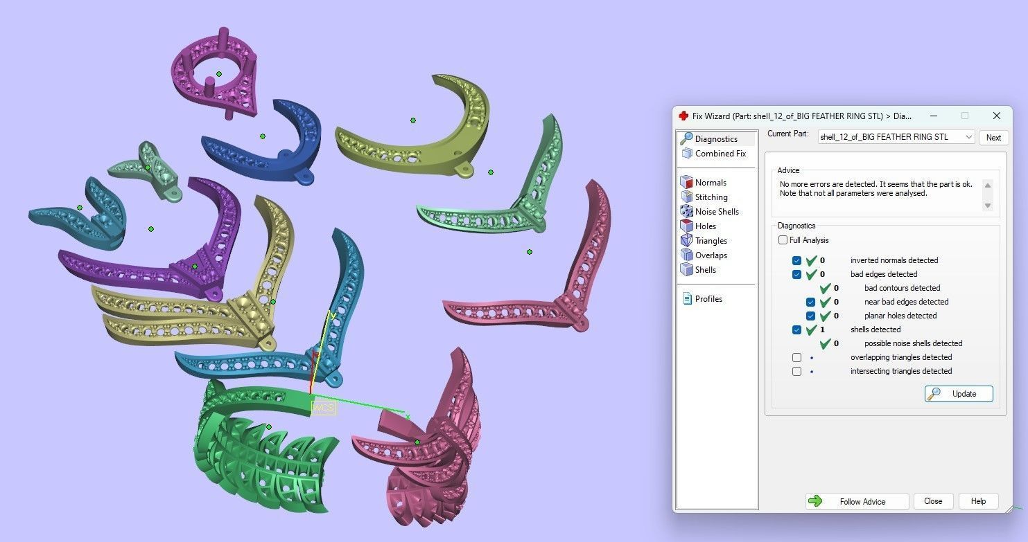 SRM-001 Big Feather Ring 3D print model_11
