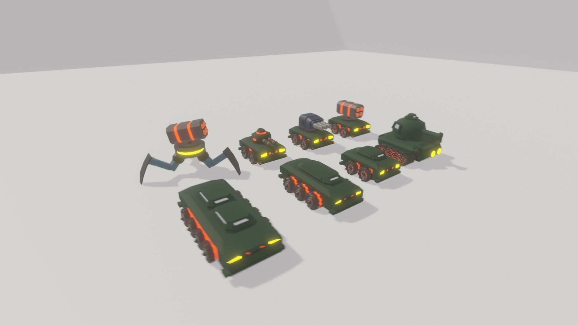 Full pack of low poly vehicles Low-poly 3D model_9