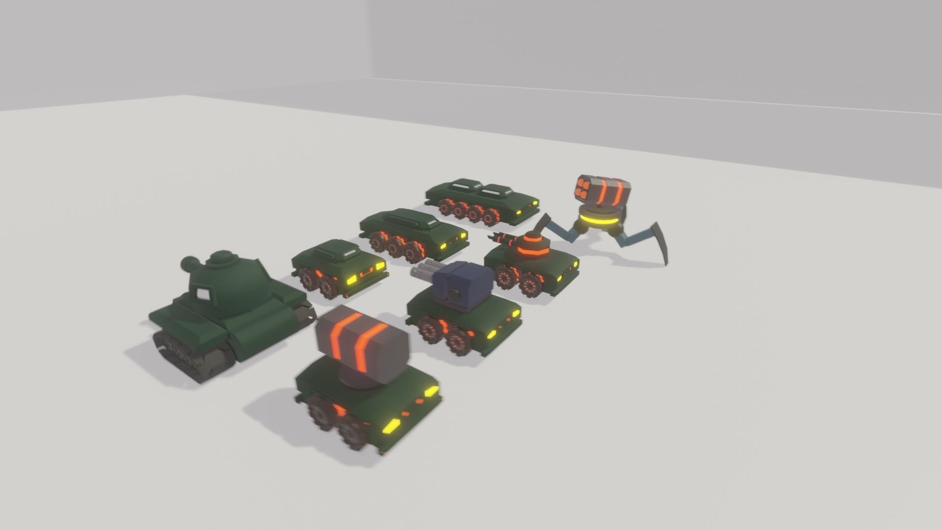 Full pack of low poly vehicles Low-poly 3D model_8