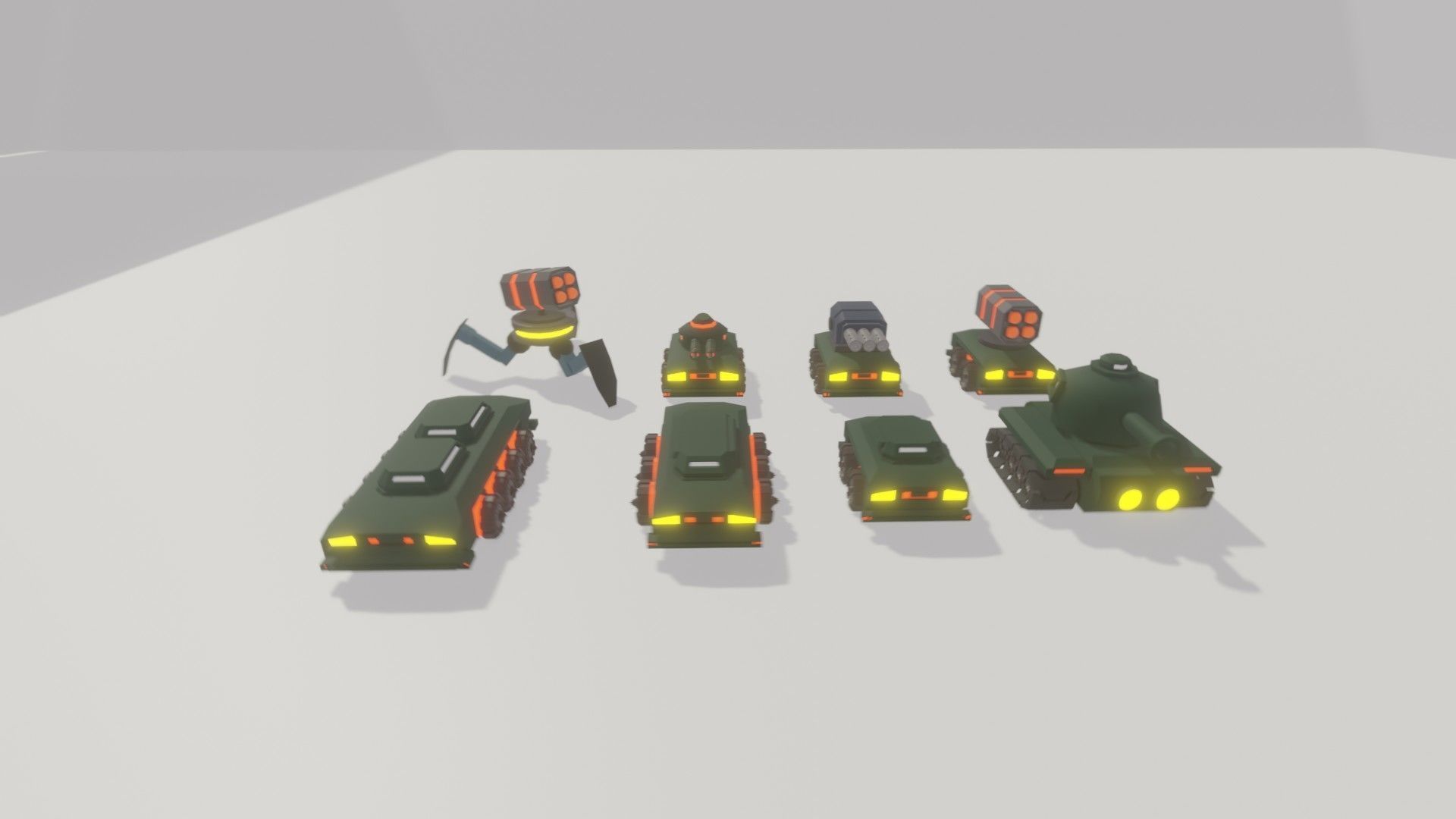 Full pack of low poly vehicles Low-poly 3D model_10